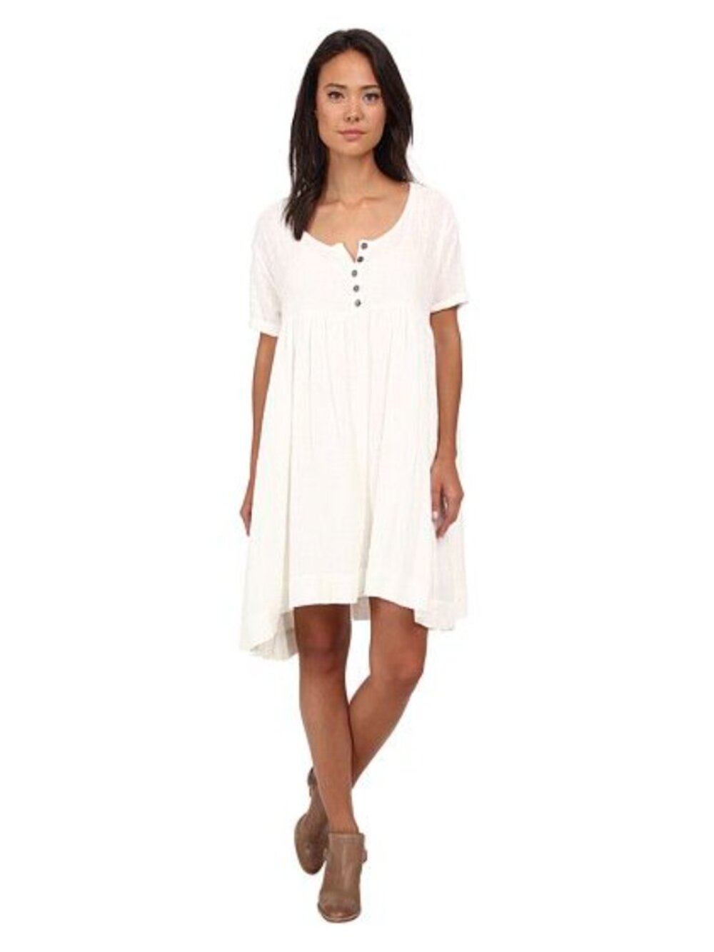 free people summer winds babydoll dress ivory combo Large